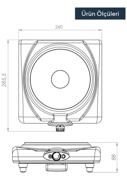 Siyah Elekti̇ri̇kli̇ Setüstü Hotplate Ocak LX-7011