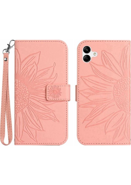 Kart Yuvaları Tutucu Flip Cüzdan ile Samsung Galaxy F14 Kısa Kayış Için Kılıf (Yurt Dışından)