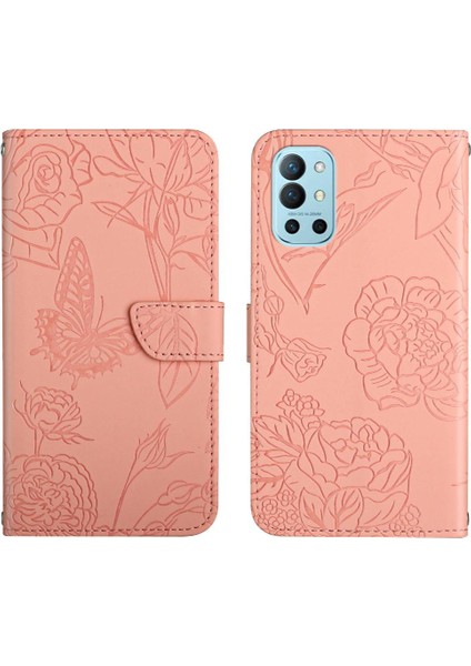 Bilek Kayışı Anti-Damla Koruma Çiçekler ve Kılıf ile Oneplus 9r Için Kılıf (Yurt Dışından)