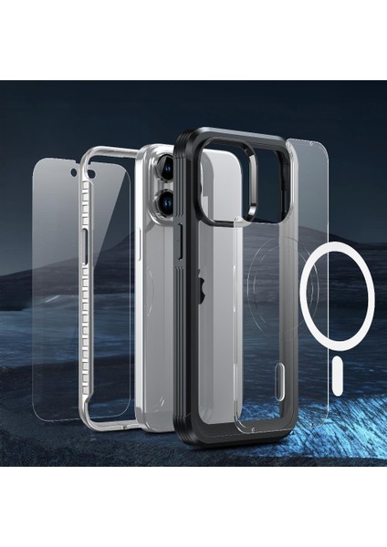 Iphone 15 Için Miracase Manyetik Kılıf Artı 360 Her Şey Dahil Askeri Damla (Yurt Dışından)