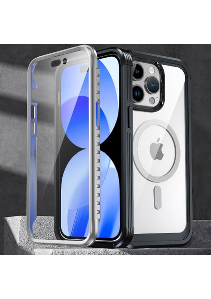 Iphone 15 Için Miracase Manyetik Kılıf Artı 360 Her Şey Dahil Askeri Damla (Yurt Dışından)