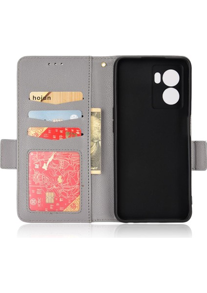 Oppo Için Kılıf A57 5G/A77 5g Cüzdan Kart Yuvaları Tutucu Manyetik Yan Toka (Yurt Dışından) modelleri