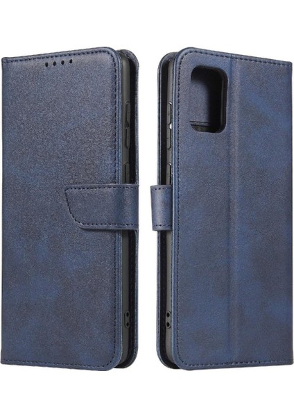 Samsung Galaxy A71 4g Manyetik Karbon Fiber Deri Folio Flip Case (Yurt Dışından)