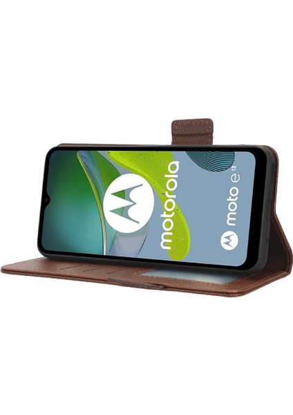 Motorola Moto E13 Kart Yuvaları Tutucu Pu Deri Cüzdan Manyetik (Yurt Dışından) fırsatları