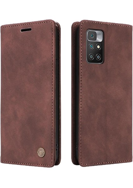 Xiaomi Redmi 10 Için Flip Case Darbeye Kapak Cüzdan Basit Deri (Yurt Dışından)