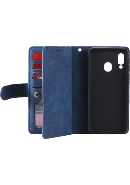 Samsung Galaxy A40 9 Kart Yuvaları Için Flip Case Kordon Kickstand Cüzdan Pu (Yurt Dışından) indirimleri