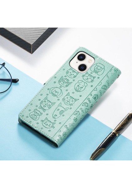 Iphone 14 Için Kılıf Artı Darbeye Karikatür Hayvanlar Deri Kılıf Flip (Yurt Dışından)