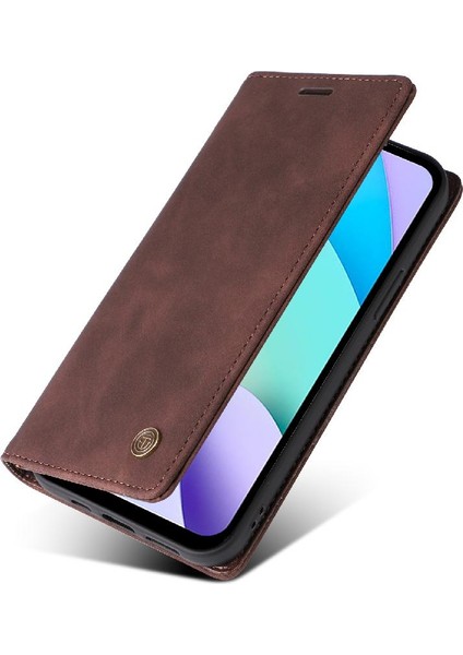 Xiaomi Redmi 10 Için Flip Case Darbeye Kapak Cüzdan Basit Deri (Yurt Dışından) modelleri