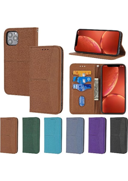 IPhone 13 Için Kılıf Mini El Cüzdan Kredi Kartı Tutucu Flip Folio Kitap Pu (Yurt Dışından)