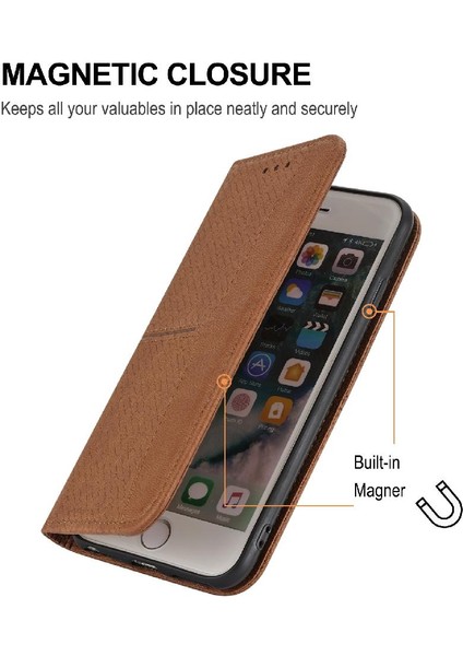 IPhone 13 Için Kılıf Mini El Cüzdan Kredi Kartı Tutucu Flip Folio Kitap Pu (Yurt Dışından)
