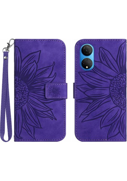 Onur X7 Flip Cüzdan Telefon Kılıfı Için Kılıf ile Lüks Pu Deri Kabartmalı (Yurt Dışından)