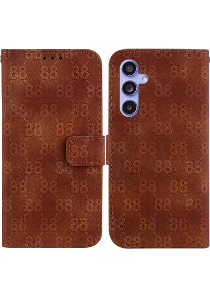 Samsung Galaxy S23 Fe 5g Için Telefon Kılıfı Kart Tutucu Çift 8 Kabartmalı Pu (Yurt Dışından)