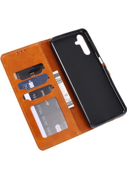 Cüzdan Kılıf Samsung Galaxy A34 Için Kickstand Kart Tutucu Kabartmalı Tüm (Yurt Dışından) fırsatları