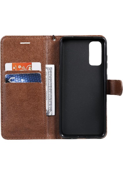 Kart Yuvası Cüzdan ile Samsung Galaxy S20 Klasik Düz Renk Için Flip Case (Yurt Dışından) indirimleri
