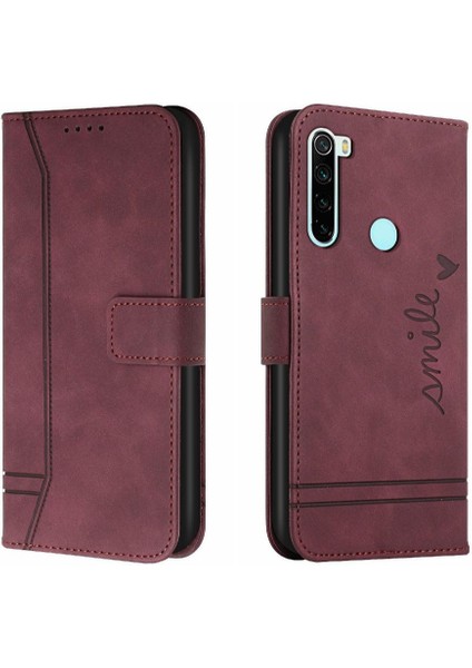 Telefon Kılıfı Için Xiaomi Redmi Not 8t Kart Yuvaları Kapak Manyetik Kapatma Pu (Yurt Dışından)