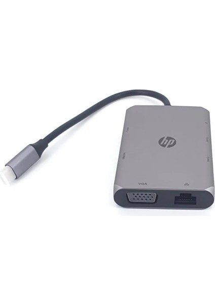 Hp 7 In 1 Docking Station Type-C To 3*usb 3.0 + 1*type-C + 1*RJ45(1000M) + 1*hdmı + 1*vga