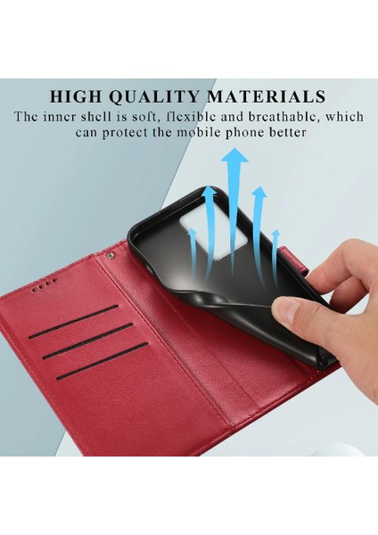 Xiaomi 13 Lite Için Flip Case Kickstand Şok Emici Üç Kart Yuvaları (Yurt Dışından)