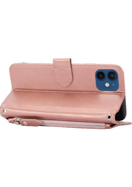 Iphone 12 Için Flip Case Mini Kart Tutucu Anti Scratch Pu Deri Manyetik (Yurt Dışından)