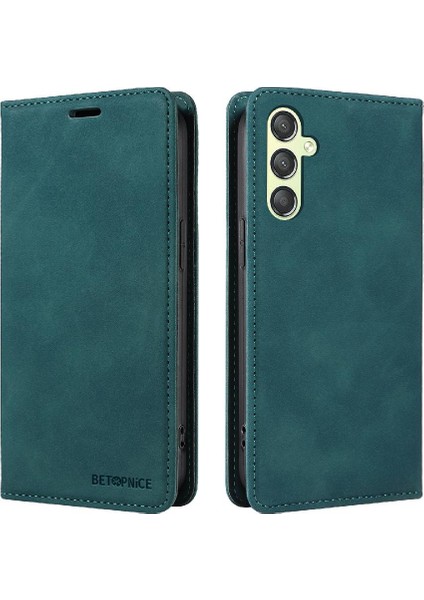 Samsung Galaxy A24 4g Için Kılıf Folio Cüzdan Koruyucu Pu Deri Manyetik (Yurt Dışından)