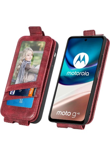 Moto G42 Cüzdan Fonksiyonu Için Kılıf Kapak Kapak Moda Tasarımı Zarif (Yurt Dışından) fırsatları