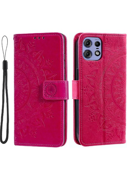 Motorola Moto Kenar 50 Pro Için Flip Case Cüzdan Kılıf Pu Deri Kickstand (Yurt Dışından)