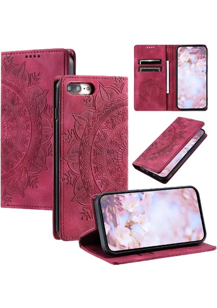 IPhone 6 Için Kılıf Artı/6s Artı Pu Deri Yan Toka Kart Ekleme (Yurt Dışından)