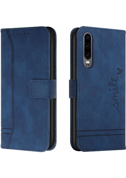 Huawei P30 Manyetik Kapatma Pu Deri Kart Yuvaları Kapak Için Telefon Kılıfı (Yurt Dışından)