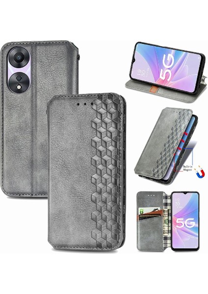 Oppo A78 Zarif Iş Moda Tasarım Deri Kılıf Flip Için Kılıf (Yurt Dışından)