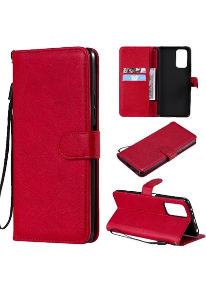 Xiaomi Redmi Not 10 Pro Için Flip Case Klasik Katı Renk Kart Yuvası ile (Yurt Dışından)