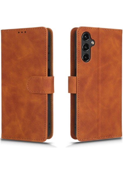 Kart Tutucu Kickstand Deri Folio ile Samsung Galaxy A14 5g Için Kılıf (Yurt Dışından)