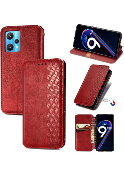 Oppo Realme 9 Pro Cüzdan Fonksiyonu Için Kılıf Deri Kılıf Moda Tasarımı (Yurt Dışından)