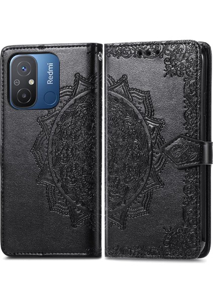 Redmi 12C Basit Iş Çevirme Kapağı Için Kılıf Zarif Desen Darbeye Dayanıklı (Yurt Dışından)