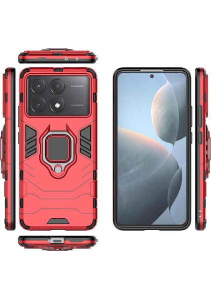 Xiaomi Poco X6 Pro 5g Için Kılıf 360 &deg; Dönen Halka Askeri Damla Koruma (Yurt Dışından) fiyatları