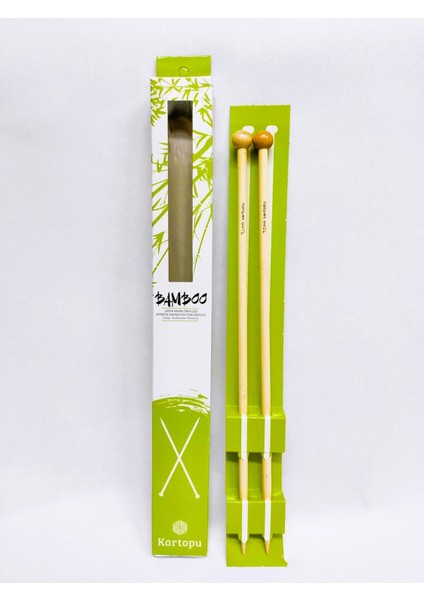 Kartopu Japon Bambu Şiş 7 Numara Bamboo Ahşap Örgü Şişi