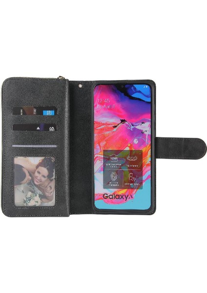 El Kayışı ile Samsung Galaxy A70 Için Kılıf Kapak Kapak Kart Tutucu Cüzdan (Yurt Dışından) modelleri