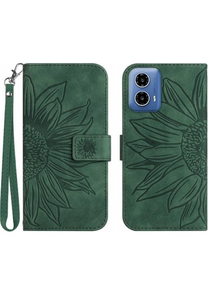 Motorola Moto G34 5g Için Kart Yuvaları Tutucu Flip Cüzdan Telefon Pu (Yurt Dışından)