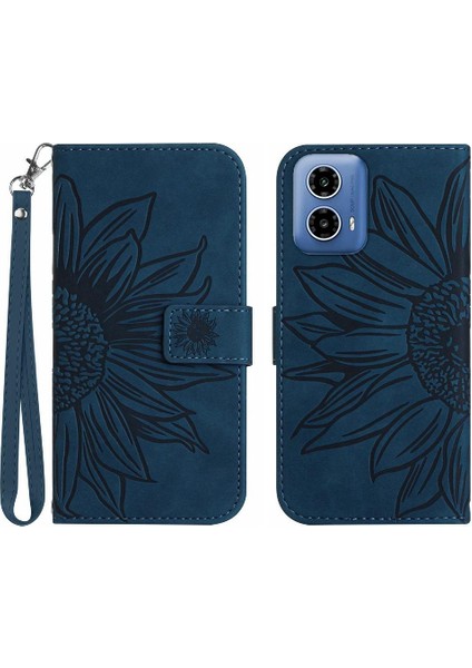 Motorola Moto G34 5g Için Kart Yuvaları Tutucu Flip Cüzdan Telefon Pu (Yurt Dışından)