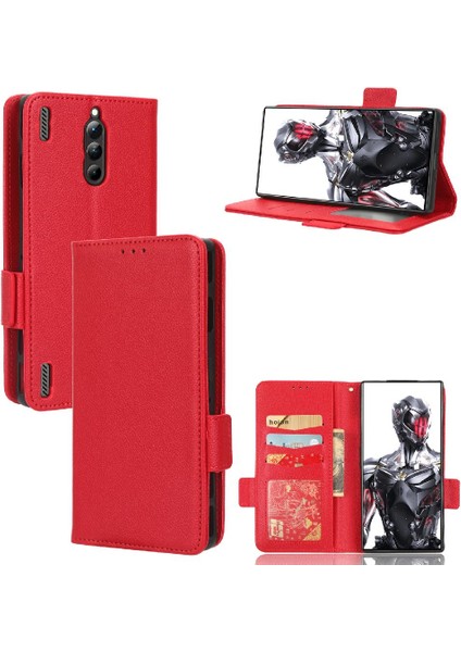 Zte Nubia Kırmızı Sihirli 8 Pro Için Kılıf Yan Toka Cüzdan Manyetik Pu Deri (Yurt Dışından)