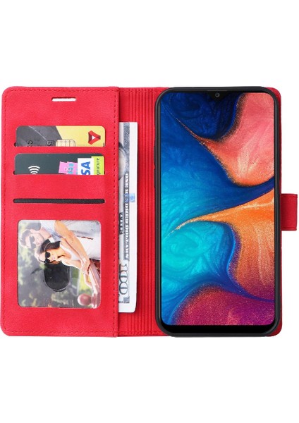Samsung Galaxy A20E Cüzdan Için Flip Case Basit Iş Kapak Kılıfı (Yurt Dışından) modelleri