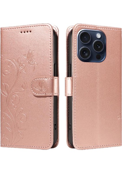 El Kayışı ve Kart Yuvası Yüksek Kaliteli Deri ile IPhone 15 Pro Için Kılıf (Yurt Dışından)
