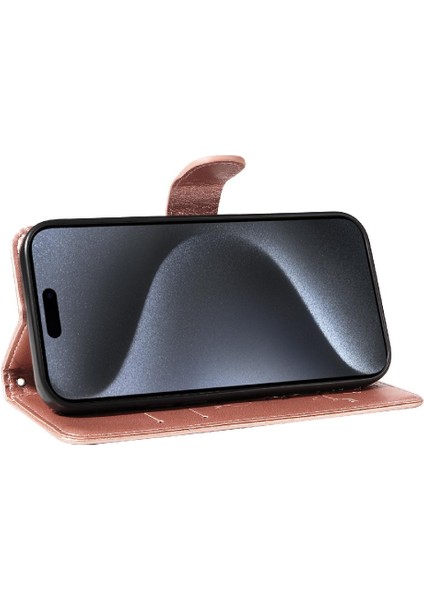 El Kayışı ve Kart Yuvası Yüksek Kaliteli Deri ile IPhone 15 Pro Için Kılıf (Yurt Dışından)