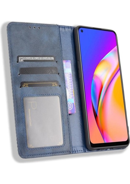 Gx Shop Oppo A94 4g Pu Deri Manyetik Kapatma Cüzdan Için Kılıf (Yurt Dışından)