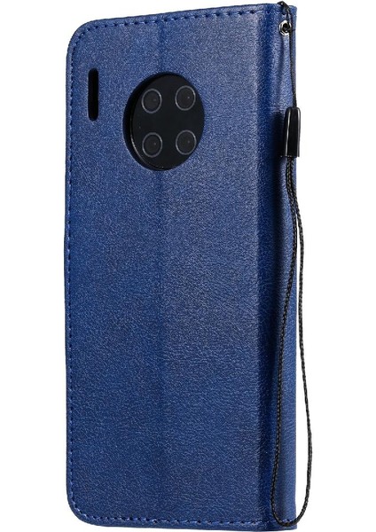 Huawei Mate 30 Pro Için Flip Case Klasik Düz Renk Yüksek Kaliteli Deri (Yurt Dışından)