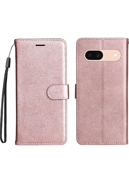 Kart Yuvası Yüksek Kaliteli Deri Iş ile Google Piksel 8A Için Flip Case (Yurt Dışından)