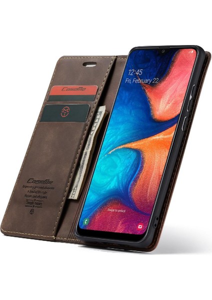 Samsung Galaxy A20 Için Flip CASE/A30/M10S Flip Folio Kitap Vintage Pu Kılıf (Yurt Dışından)