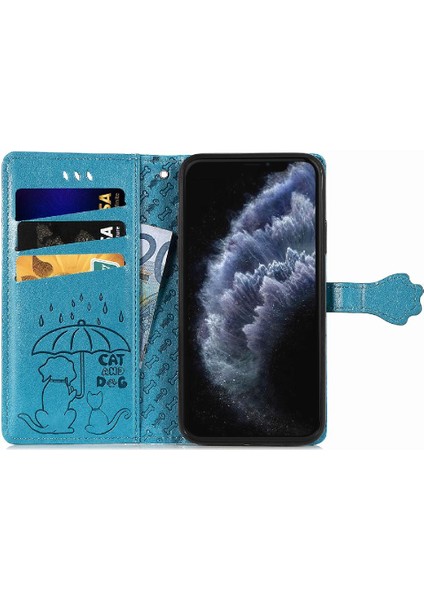 IPhone 11 Için Kılıf Pro Deri Kılıf Kısa Kayış Kapak Kapak Karikatür Hayvanlar (Yurt Dışından)
