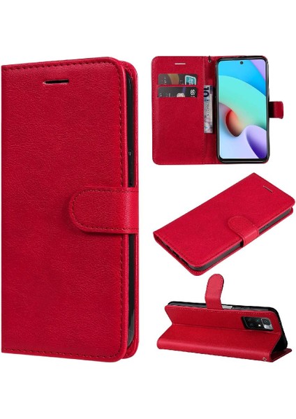Xiaomi Redmi Için Flip Case 10 5g Klasik Düz Renk Iş Cüzdan Telefon (Yurt Dışından)