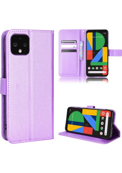 Google Piksel 4 Kapak Manyetik Cüzdan Kickstand Kart Tutucu Için Kılıf (Yurt Dışından)