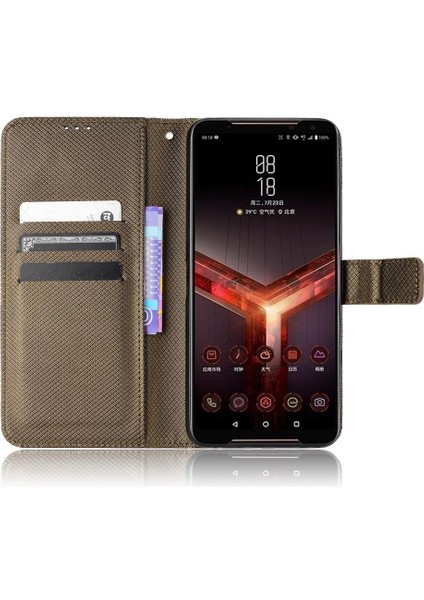 Asus Rog Telefon 2 Kart Tutucu Kapak Için Kılıf Kickstand Manyetik Cüzdan (Yurt Dışından) fırsatları