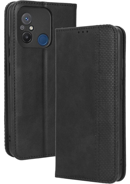 Xiaomi Redmi 12C Cüzdan Manyetik Kapatma Pu Deri Kılıf (Yurt Dışından)